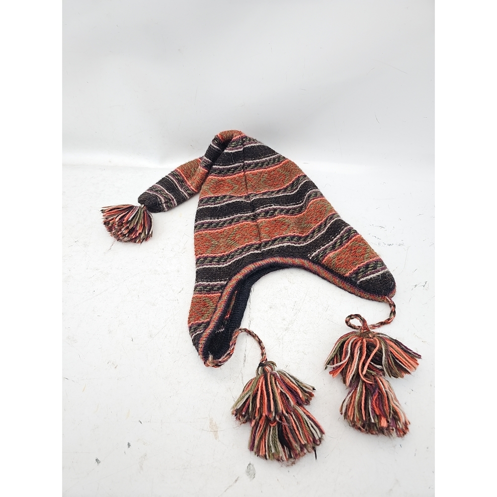 Indigenous Alpaca Wool Striped Beanie
